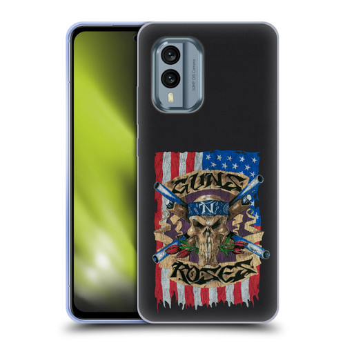 Guns N' Roses Band Art Flag Soft Gel Case for Nokia X30