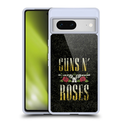 Guns N' Roses Key Art Text Logo Pistol Soft Gel Case for Google Pixel 7