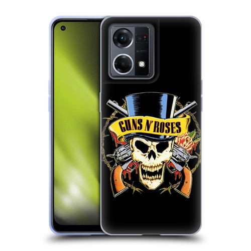 Guns N' Roses Key Art Top Hat Skull Soft Gel Case for OPPO Reno8 4G