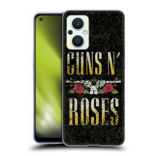 Guns N' Roses Key Art Text Logo Pistol Soft Gel Case for OPPO Reno8 Lite