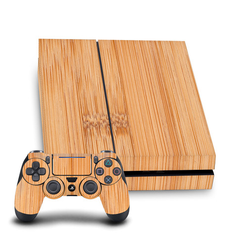 PLdesign Art Mix Light Brown Bamboo Vinyl Sticker Skin Decal Cover for Sony PS4 Console & Controller