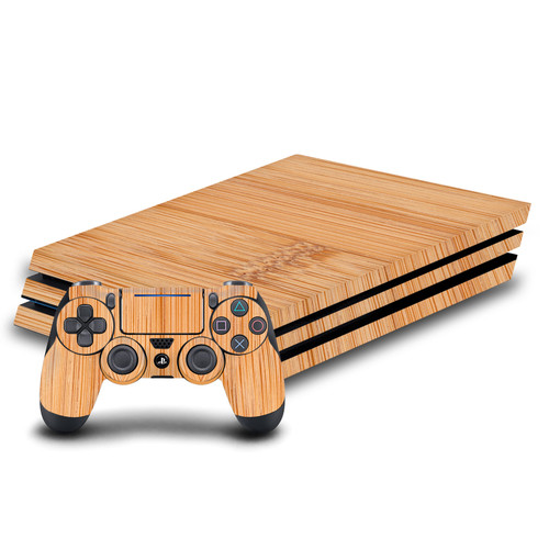 PLdesign Art Mix Light Brown Bamboo Vinyl Sticker Skin Decal Cover for Sony PS4 Pro Bundle