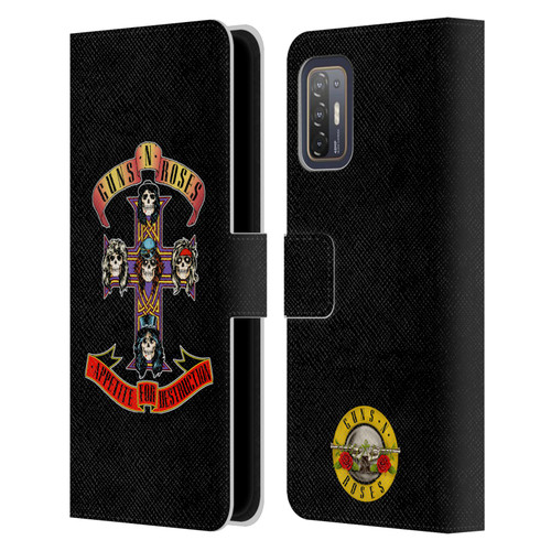 Guns N' Roses Key Art Appetite For Destruction Leather Book Wallet Case Cover For HTC Desire 21 Pro 5G