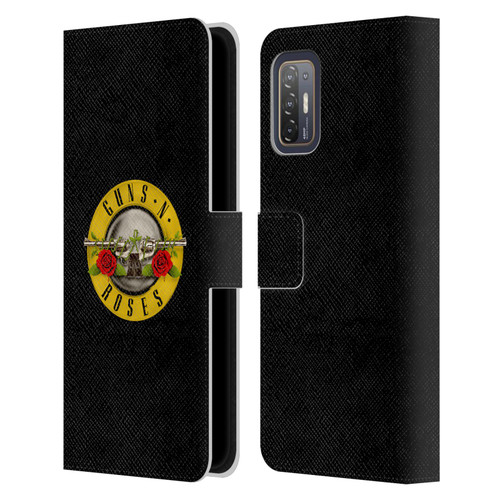 Guns N' Roses Key Art Bullet Logo Leather Book Wallet Case Cover For HTC Desire 21 Pro 5G