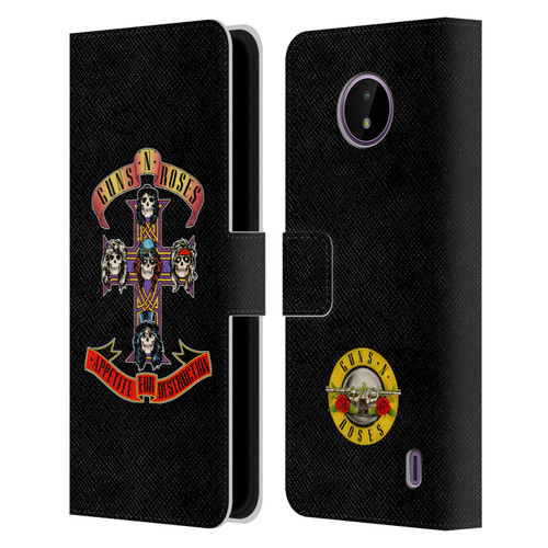 Guns N' Roses Key Art Appetite For Destruction Leather Book Wallet Case Cover For Nokia C10 / C20