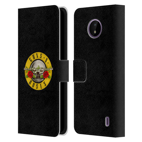 Guns N' Roses Key Art Bullet Logo Leather Book Wallet Case Cover For Nokia C10 / C20