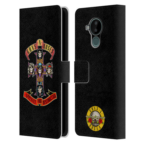 Guns N' Roses Key Art Appetite For Destruction Leather Book Wallet Case Cover For Nokia C30