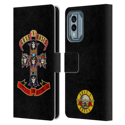 Guns N' Roses Key Art Appetite For Destruction Leather Book Wallet Case Cover For Nokia X30