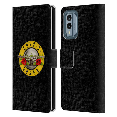 Guns N' Roses Key Art Bullet Logo Leather Book Wallet Case Cover For Nokia X30