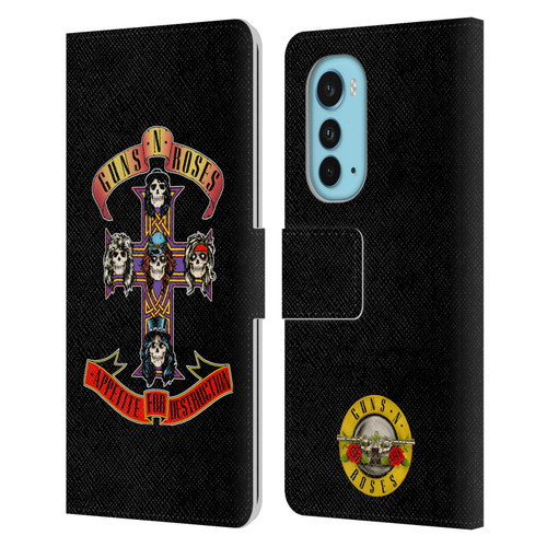 Guns N' Roses Key Art Appetite For Destruction Leather Book Wallet Case Cover For Motorola Edge (2022)