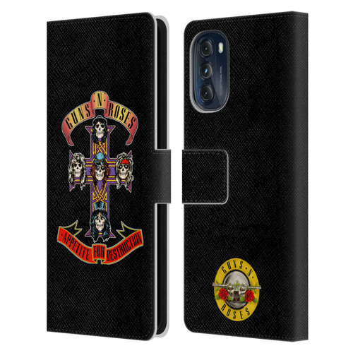 Guns N' Roses Key Art Appetite For Destruction Leather Book Wallet Case Cover For Motorola Moto G (2022)