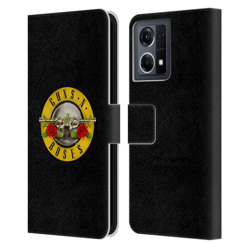 Guns N' Roses Key Art Bullet Logo Leather Book Wallet Case Cover For OPPO Reno8 4G