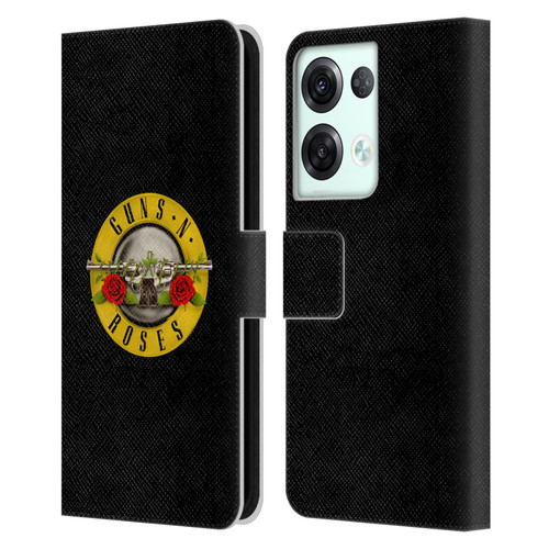 Guns N' Roses Key Art Bullet Logo Leather Book Wallet Case Cover For OPPO Reno8 Pro