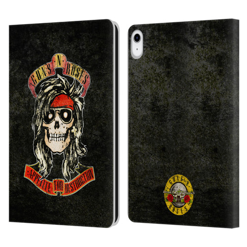 Guns N' Roses Vintage McKagan Leather Book Wallet Case Cover For Apple iPad 10.9 (2022)