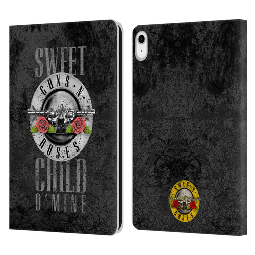 Guns N' Roses Vintage Sweet Child O' Mine Leather Book Wallet Case Cover For Apple iPad 10.9 (2022)