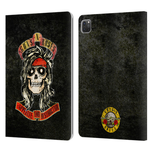 Guns N' Roses Vintage McKagan Leather Book Wallet Case Cover For Apple iPad Pro 11 2020 / 2021 / 2022