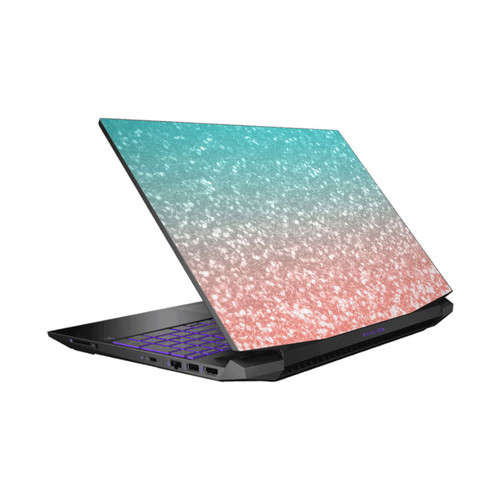 PLdesign Sparkly Coral Living Coral Ombre Vinyl Sticker Skin Decal Cover for HP Pavilion 15.6" 15-dk0047TX