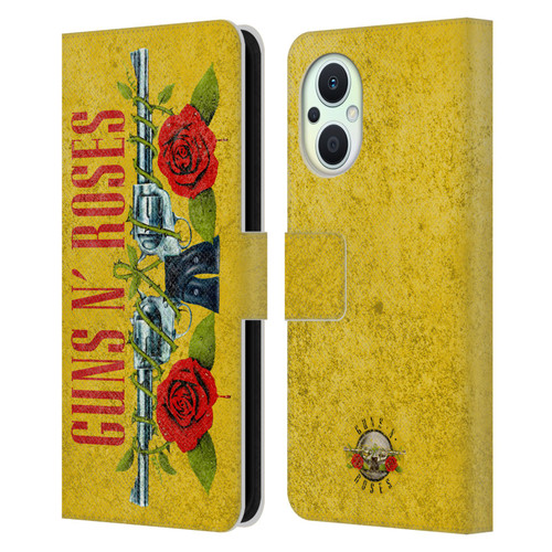 Guns N' Roses Vintage Pistols Leather Book Wallet Case Cover For OPPO Reno8 Lite