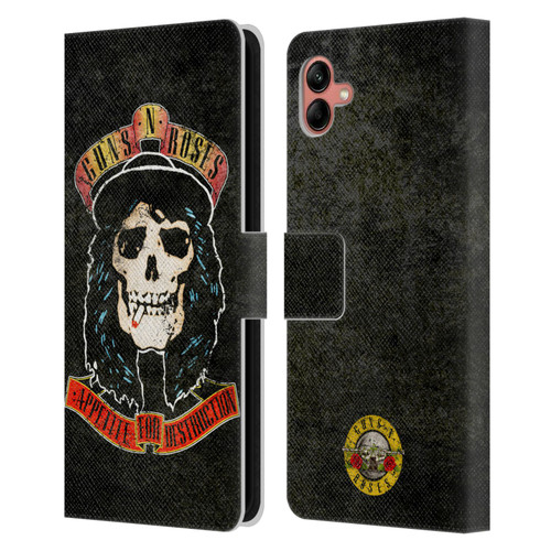 Guns N' Roses Vintage Stradlin Leather Book Wallet Case Cover For Samsung Galaxy A04 (2022)