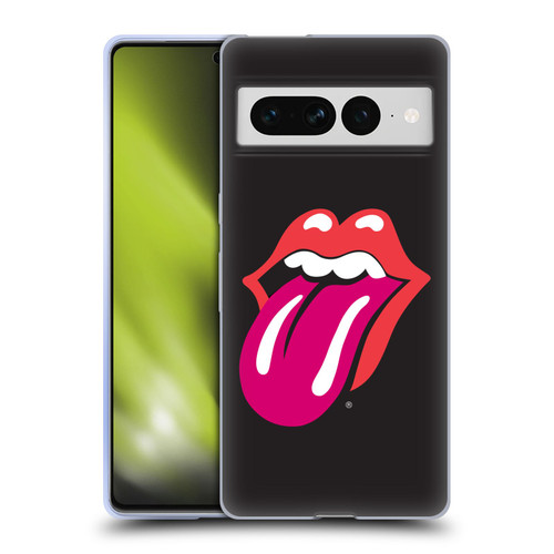 The Rolling Stones Graphics Pink Tongue Soft Gel Case for Google Pixel 7 Pro