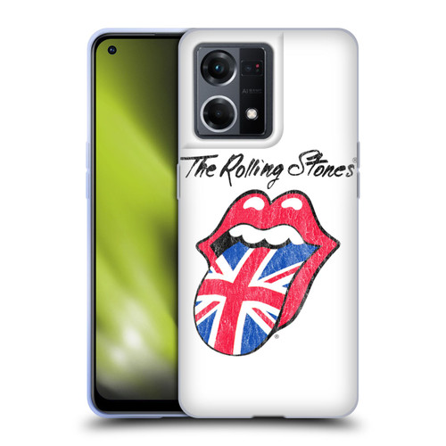 The Rolling Stones Key Art UK Tongue Soft Gel Case for OPPO Reno8 4G