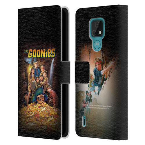 The Goonies Graphics Poster Leather Book Wallet Case Cover For Motorola Moto E7