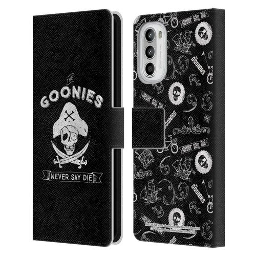 The Goonies Graphics Logo Leather Book Wallet Case Cover For Motorola Moto G52