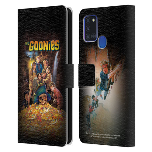 The Goonies Graphics Poster Leather Book Wallet Case Cover For Samsung Galaxy A21s (2020)
