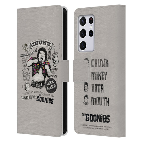 The Goonies Graphics Character Art Leather Book Wallet Case Cover For Samsung Galaxy S21 Ultra 5G