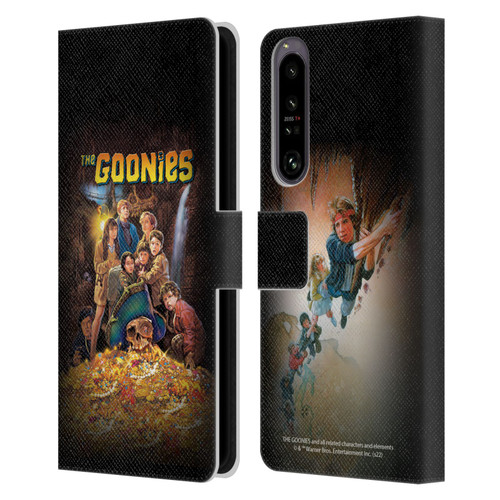 The Goonies Graphics Poster Leather Book Wallet Case Cover For Sony Xperia 1 IV
