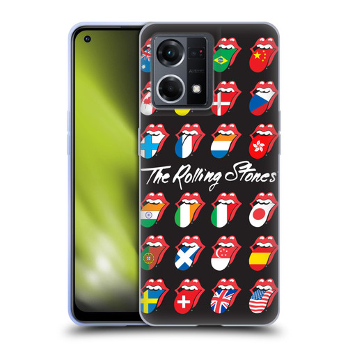 The Rolling Stones Licks Collection Flag Poster Soft Gel Case for OPPO Reno8 4G