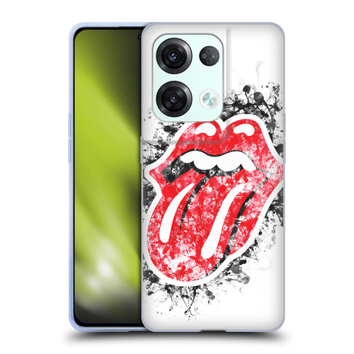 The Rolling Stones Licks Collection Distressed Look Tongue Soft Gel Case for OPPO Reno8 Pro
