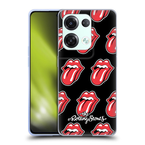 The Rolling Stones Licks Collection Tongue Classic Pattern Soft Gel Case for OPPO Reno8 Pro