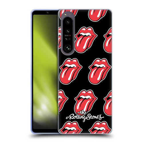 The Rolling Stones Licks Collection Tongue Classic Pattern Soft Gel Case for Sony Xperia 1 IV
