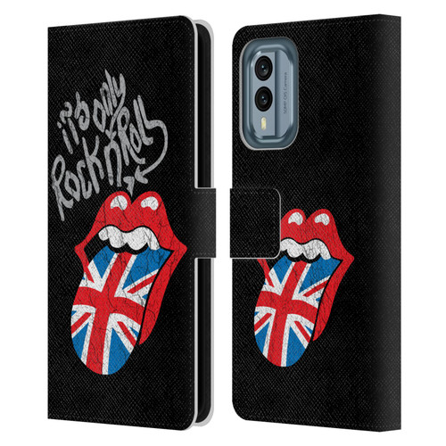 The Rolling Stones Albums Only Rock And Roll Distressed Leather Book Wallet Case Cover For Nokia X30