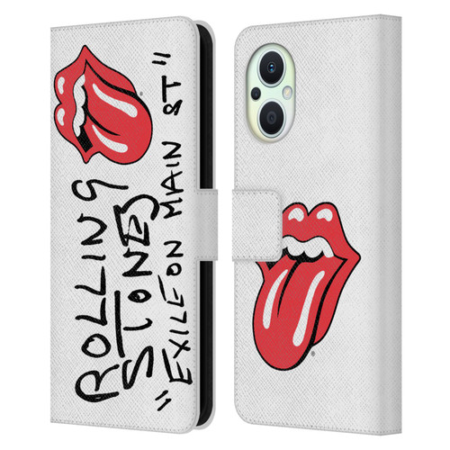 The Rolling Stones Albums Exile On Main St. Leather Book Wallet Case Cover For OPPO Reno8 Lite