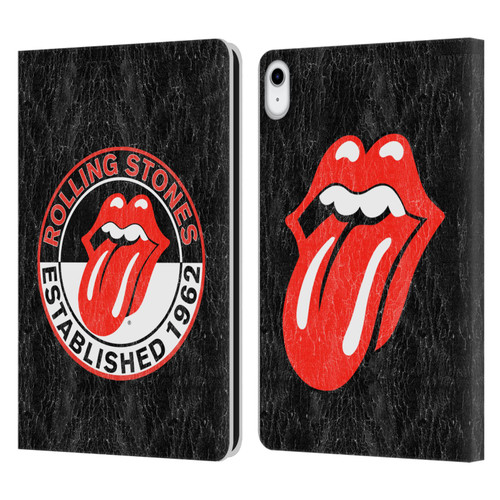The Rolling Stones Graphics Established 1962 Leather Book Wallet Case Cover For Apple iPad 10.9 (2022)