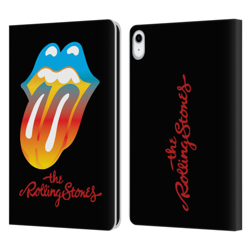 The Rolling Stones Graphics Rainbow Tongue Leather Book Wallet Case Cover For Apple iPad 10.9 (2022)