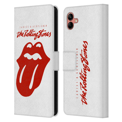 The Rolling Stones Graphics Ladies and Gentlemen Movie Leather Book Wallet Case Cover For Samsung Galaxy A04 (2022)