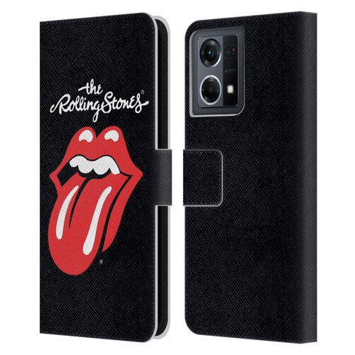 The Rolling Stones Key Art Tongue Classic Leather Book Wallet Case Cover For OPPO Reno8 4G