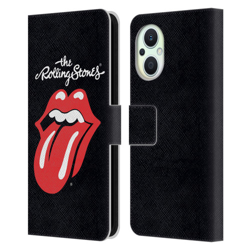 The Rolling Stones Key Art Tongue Classic Leather Book Wallet Case Cover For OPPO Reno8 Lite