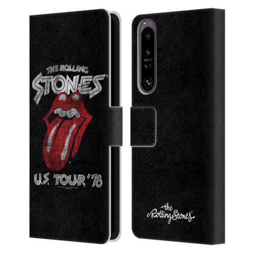 The Rolling Stones Key Art Us Tour 78 Leather Book Wallet Case Cover For Sony Xperia 1 IV