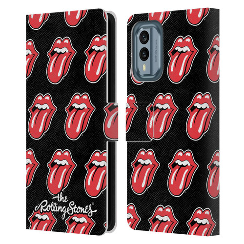 The Rolling Stones Licks Collection Tongue Classic Pattern Leather Book Wallet Case Cover For Nokia X30