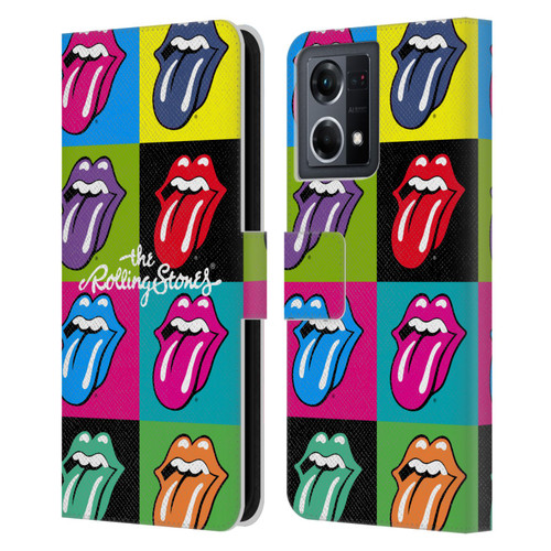 The Rolling Stones Licks Collection Pop Art 1 Leather Book Wallet Case Cover For OPPO Reno8 4G