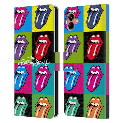 The Rolling Stones Licks Collection Pop Art 1 Leather Book Wallet Case Cover For Samsung Galaxy A04 (2022)