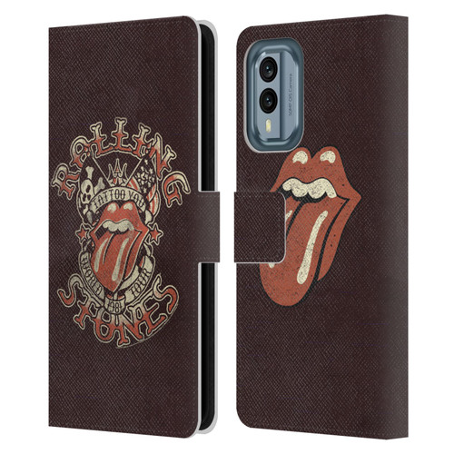 The Rolling Stones Tours Tattoo You 1981 Leather Book Wallet Case Cover For Nokia X30