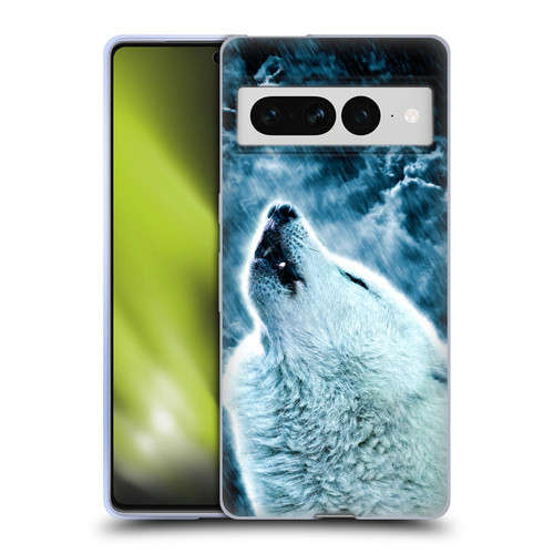 Simone Gatterwe Animals 2 Howling Wolf Soft Gel Case for Google Pixel 7 Pro
