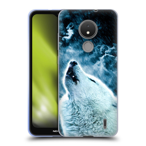 Simone Gatterwe Animals 2 Howling Wolf Soft Gel Case for Nokia C21