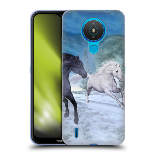 Simone Gatterwe Horses Freedom In The Snow Soft Gel Case for Nokia 1.4