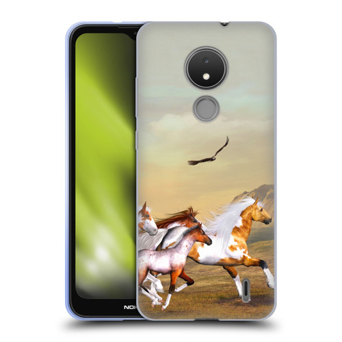 Simone Gatterwe Horses Wild Herd Soft Gel Case for Nokia C21